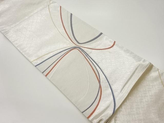 佐賀錦抽象蝶模様織出し袋帯